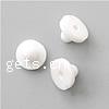 Plastic Barrel Bullet Style Ear Nut, nipple of a feeding bottle shape, solid color, white Approx 2mm 