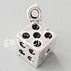 Zinc Alloy Enamel Pendants, Cube, plated Approx 1.8mm 