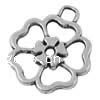 Zinc Alloy Flower Pendants, plated, 5 petal Approx 3.5mm 