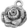 Zinklegierung Blume Anhänger, plattiert, geschichtet, keine, 17.5x14x5mm, Bohrung:ca. 2mm, 400PCs/Tasche, verkauft von Tasche