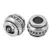 Zinc Alloy European Beads, Drum, plated, without troll Approx 4mm 