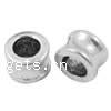 Zinc Alloy European Beads, Tube, plated, without troll Approx 4.5mm 