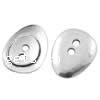 2 Hole Zinc Alloy Button, Teardrop, plated Approx 3mm 