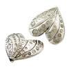 Zinc Alloy Heart Beads, plated, textured Approx 3mm 