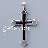 Stainless Steel Cross Pendants, original color Approx 