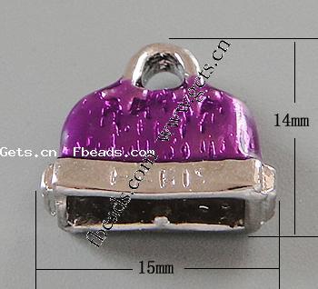 Pendentifs de sac à main en alliage zinc, alliage de zinc, Placage, plus de couleurs à choisir, 15x14x5.5mm, Trou:Environ 2mm, Vendu par PC