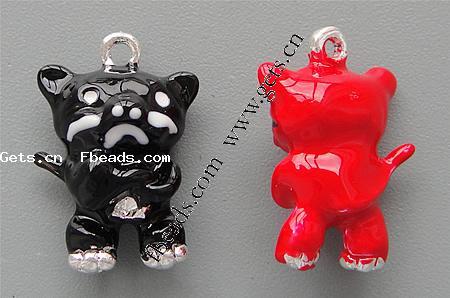 Zinc Alloy Enamel Pendants, Pig, plated, more colors for choice, 21x14x8.5mm, Hole:Approx 1.5mm, Sold By PC