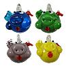 Animal Lampwork Pendants, Pig Approx 2.5mm 