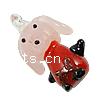 Animal Lampwork Pendants, Dog, multi-colored Approx 2.5mm 