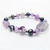 Gemstone Pearl Bracelets, Freshwater Pearl, with Amethyst, February Birthstone, 7-8mm,8mm Inch 