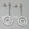 Boucle d'oreille CRYSTALLIZED™ Cristal , CRYSTALLIZED™, argent pur puce boucle d'oreille, 43mm .5 pouce, Vendu par paire