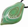 Lampwork Pendants, Leaf, handmade, gold sand & silver foil Approx 10mm 