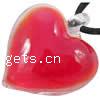 Lampwork Pendants, Heart, handmade, silver foil Approx 4mm 