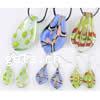 Lampwork Jewelry Sets, earring & necklace, mixed colors  Inch 