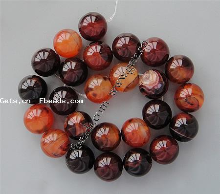 Natural Miracle Agate Beads, Round, different size for choice, Hole:Approx 1-1.5mm, Length:Approx 15 Inch, Sold By Strand