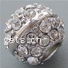 Rhinestone Zinc Alloy European Beads, Rondelle, plated nickel, lead & cadmium free Approx 4.5mm 