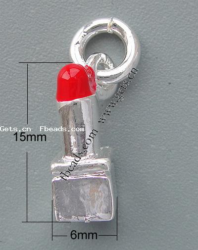 Zinc Alloy Tool Pendants, more colors for choice, 15x6mm, Hole:Approx 4mm, Sold By PC