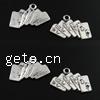 Zinc Alloy Tool Pendants, Poker, plated nickel, lead & cadmium free Approx 1.5mm 