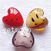 Handmade Lampwork Beads, Heart, with spots pattern Approx 2MM 