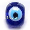 Evil Eye Lampwork Beads, Rondelle, blue 