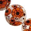 Fancy Printing Shell Beads, Flat Round & double-sided Approx 15 Inch 