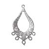 Zinc Alloy Chandelier Components, Teardrop, plated, 1/5 loop Approx 2mm 