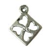 Zinc Alloy Jewelry Pendants, Rhombus, plated Approx 1mm, Approx 