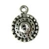 Zinc Alloy Flat Round Pendants, plated Approx 2mm, Approx 