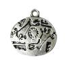 Zinc Alloy Flat Round Pendants, plated Approx 2mm, Approx 