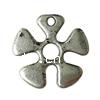 Zinc Alloy Flower Pendants, plated, 5 petal Approx 2mm, Approx 