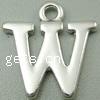 Zinc Alloy Alphabet Pendants, Letter W Approx 2mm, Approx 