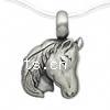 Zinc Alloy Animal Pendants, Horse, plated nickel, lead & cadmium free Approx 2.5mm 