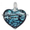 Lampwork Pendants, Heart, handmade Approx 7mm 