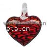 Lampwork Pendants, Heart, handmade, red Approx 7mm 