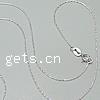 Collier en argent sterling chaîne, argent sterling 925, Placage, Chaîne de Boston, plus de couleurs à choisir, 0.7mm pouce, Vendu par brin