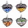 Pendentifs Murano fleur intérieur, chalumeau, coeur, fleur intérieure, plus de couleurs à choisir Environ 6mm, Vendu par PC