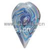 Lampwork Pendants, Leaf, handmade, blue Approx 13mm 