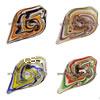 Lampwork Pendants, Leaf, handmade, gold sand & gold sand Approx 9mm 