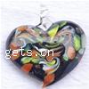 Handmade Lampwork Pendant, Heart Approx 6MM 