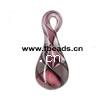 Lampwork Pendants, Teardrop, handmade, stripe Approx 