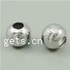 Stainless Steel Beads, Round, hollow, original color, 8mm Approx 2.5mm 