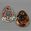 Moulding Lampwork Pendants, Teardrop, gold sand Approx 6mm 