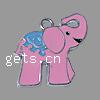 Zinc Alloy Enamel Pendants, Elephant, pink Approx 2.5mm 