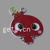 Zinc Alloy Enamel Pendants, Cartoon, red Approx 2mm 