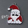 Zinc Alloy Christmas Pendants, Santa Claus, Christmas jewelry & enamel Approx 2mm 