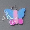 Zinc Alloy Enamel Pendants, Butterfly Approx 3.5mm 