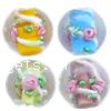 Handmade Lampwork Beads, Round shape, with flowers pattern 12mm 