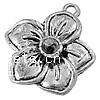 Zinc Alloy Pendant Rhinestone Setting, Flower, plated Approx 2mm 