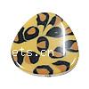 Leopard Acryl Perlen, Dreieck, Leopard Muster, keine, 32xx31x8mm, Bohrung:ca. 3mm, verkauft von PC