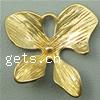 Brass Flower Pendants, plated 